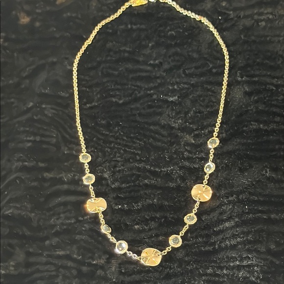 Ippolita *Rose Gold Necklace 18" Wavy Disc & Quartz Stone - Picture 10 of 11